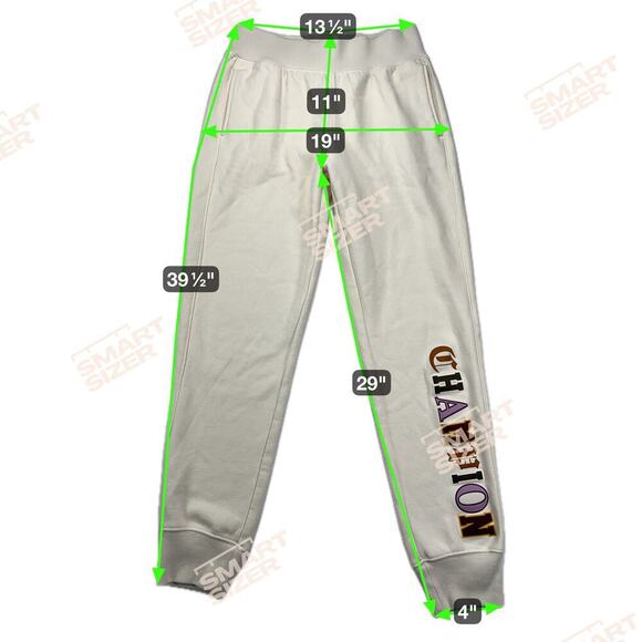 Champion Reverse Weave Jogger Sweat Pant Chalk White Old English Varsity Size M - Picture 3 of 15
